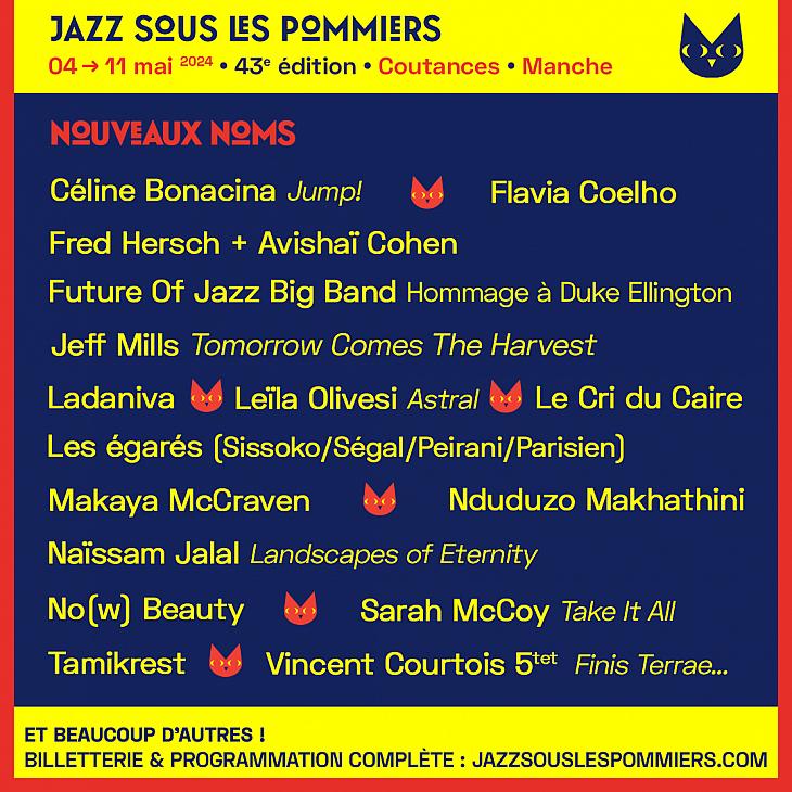 Programmation compl&egrave;te d&eacute;voil&eacute; pour le Festival Jazz sous les Pommiers 2024 ! 